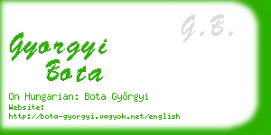 gyorgyi bota business card
